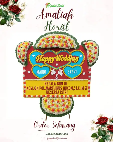 Papan Bunga Pernikahan Puliharjo